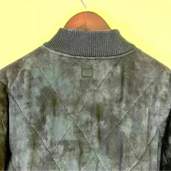 Ecko Unltd Gray Tie Dye Quilted Zip Utility Bomber Pilot Jacket Coat Size XL - Picture 10 of 14